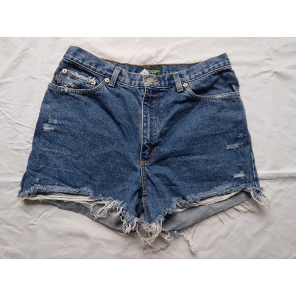 Lauren Ralph Lauren Pants - Lauren Jeans Co Jean Shorts Ralph Lauren Distressed Cutoff Blue Denim Womens 12